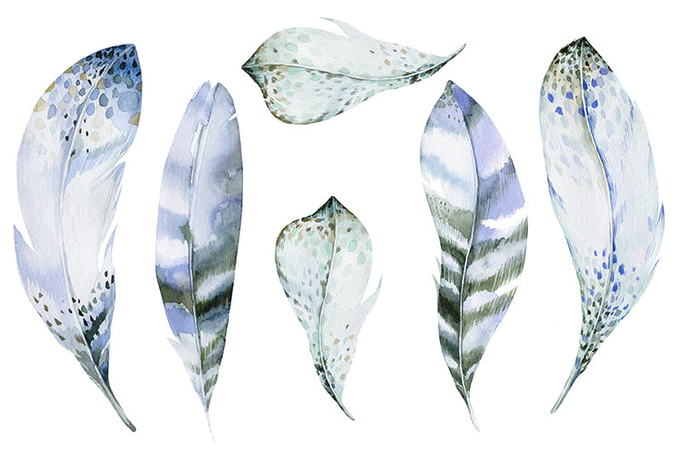 Feathers Blue - Cut Outs