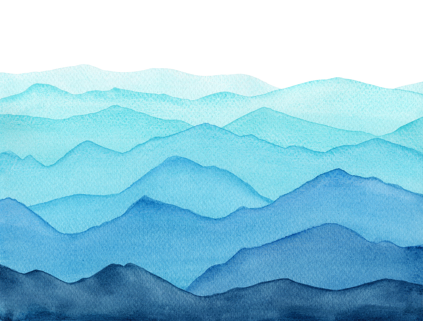 Watercolour Waves - Full Wall Mural