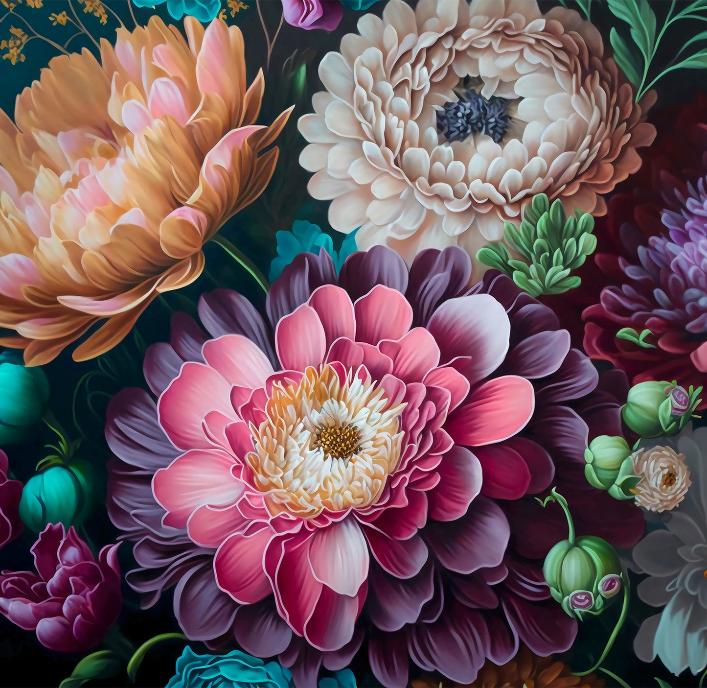 Floral Bouquet 002 - Full Wall Mural