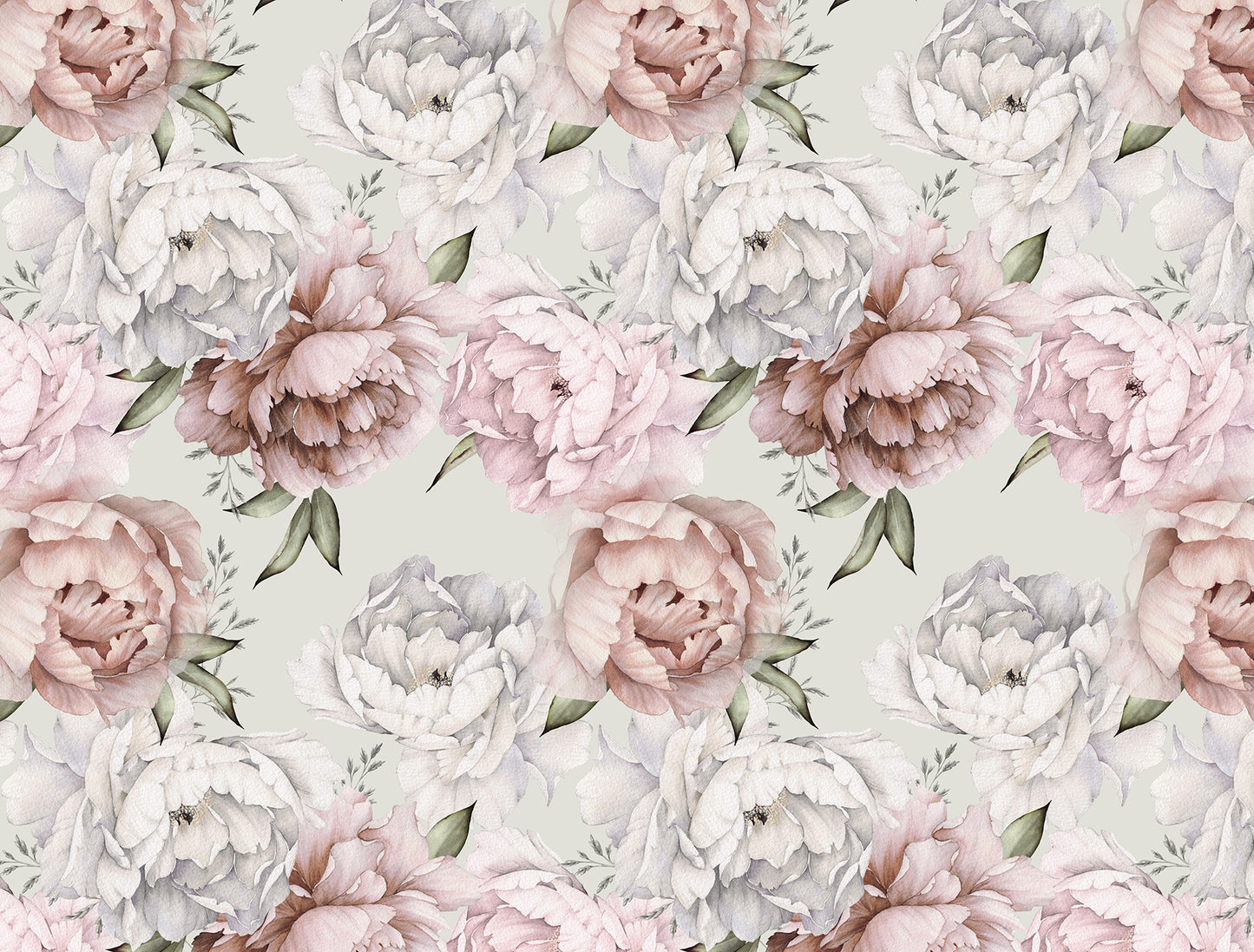Field of Peonies - Full Wall Mural
