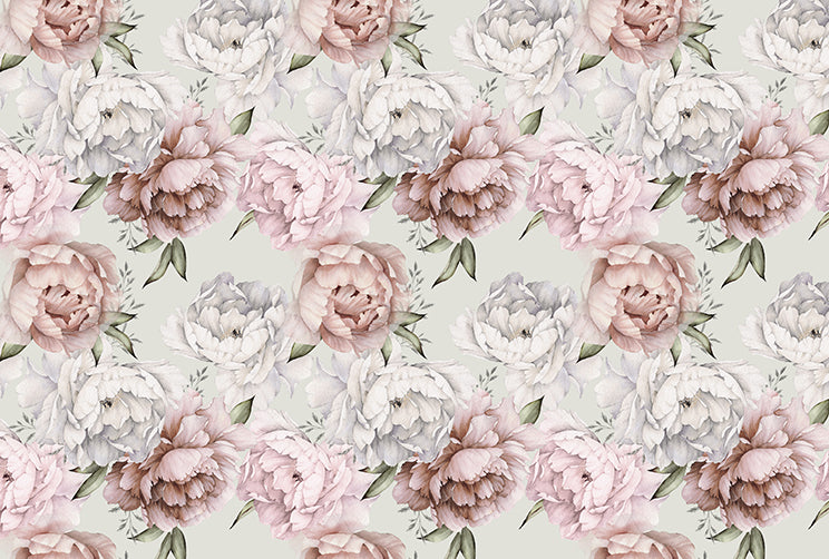 Field of Peonies - Full Wall Mural
