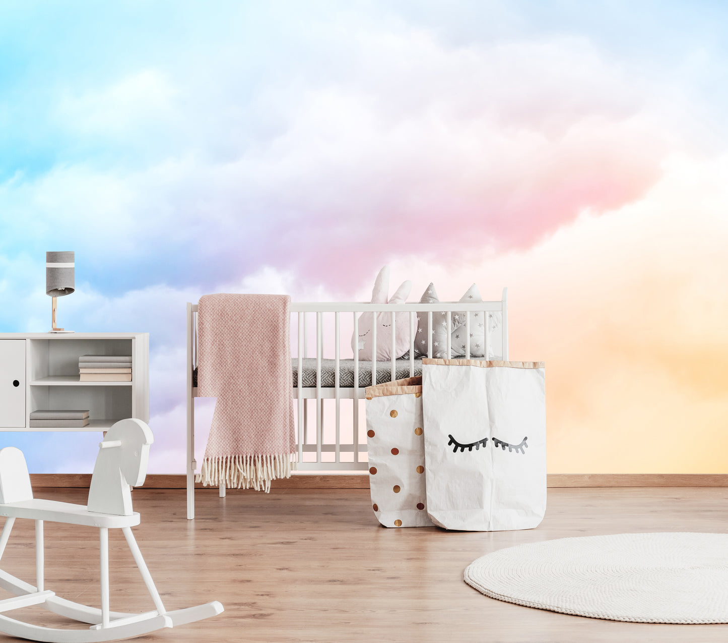 Rainbow Clouds - Full Wall Mural