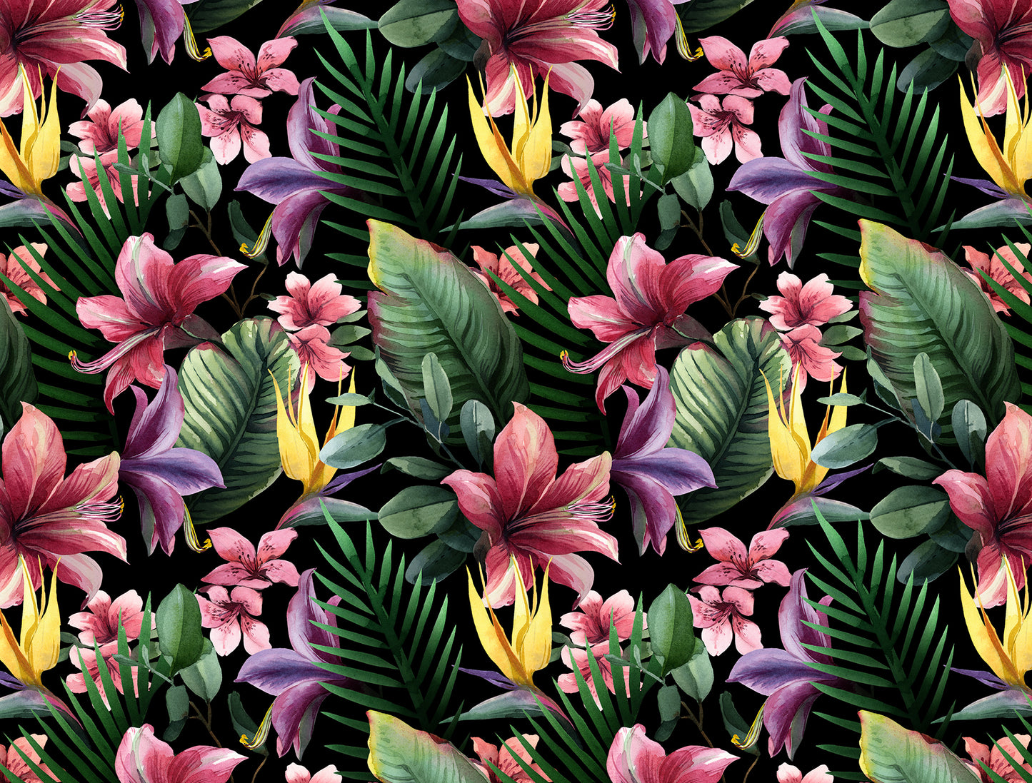 Tropical Watercolour - Full Wall Mural