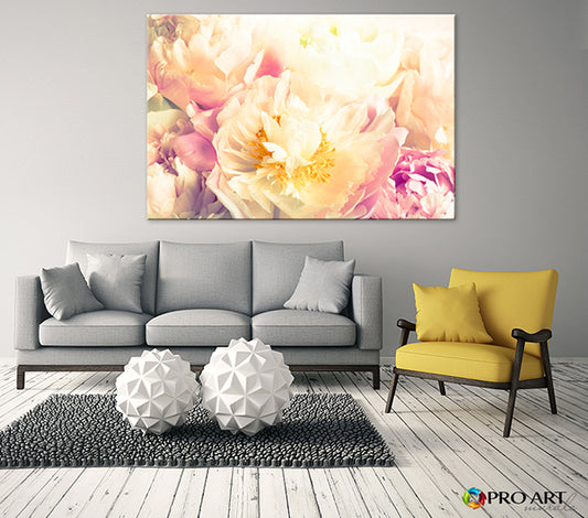 Peony Yellow - Canvas