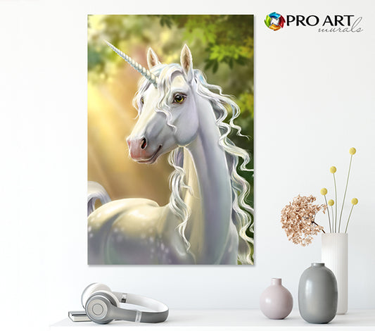 White Unicorn - Canvas