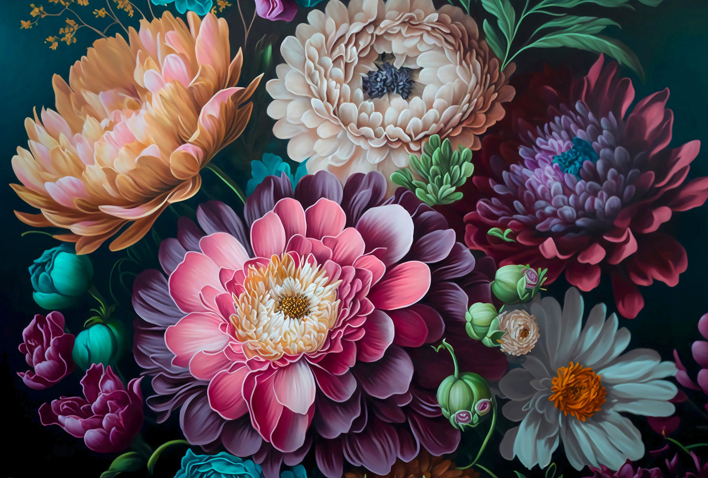 Floral Bouquet 002 - Full Wall Mural