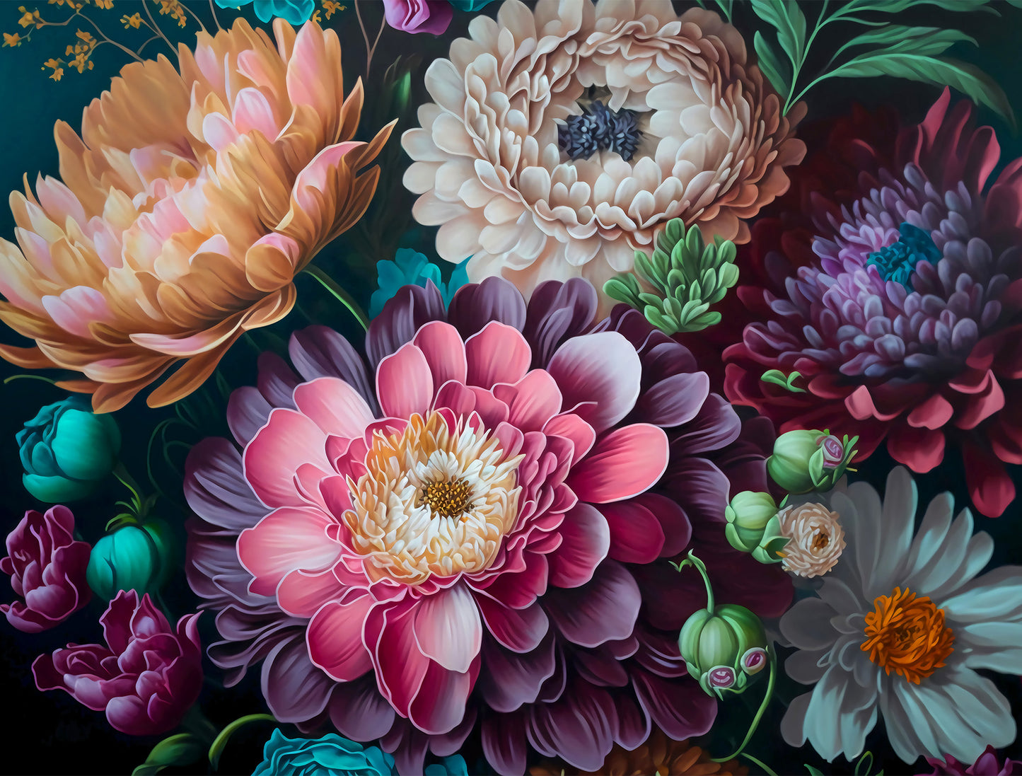 Floral Bouquet 002 - Full Wall Mural