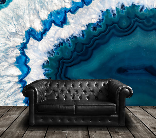Geode Blue - Full Wall Mural