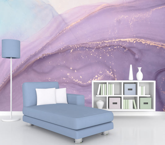 Marble Swirl Mauve - Full Wall Mural